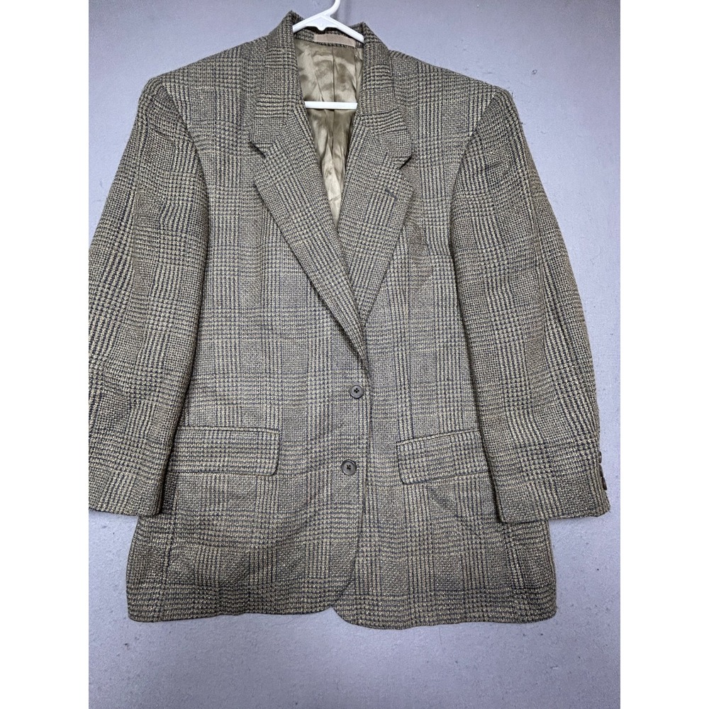 Charles Jourdan Monsieur Blazer Wool Glen Plaid Brown Mens 44R